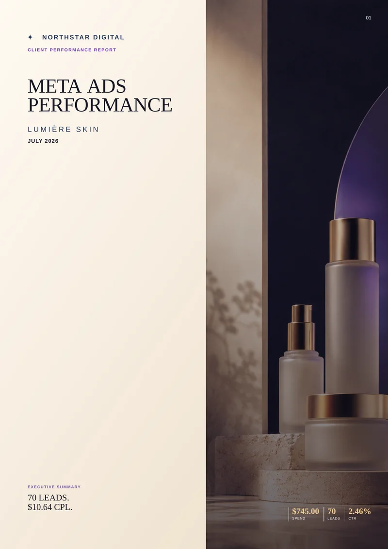 Sample report cover page